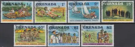 Grenada Mi.Nr. 843-49 Karibisches Pfadfindertreffen Jamaica (7 Werte)