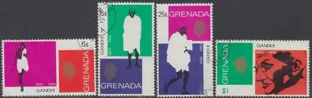 Grenada Mi.Nr. 328-31 Int.Gedenkjahr 100.Geb. Gandhi (4 Werte)