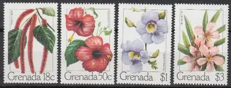 Grenada Mi.Nr. 956-59 Blumen (4 Werte)