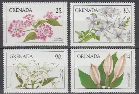 Grenada Mi.Nr. 1294-97 Blumen (4 Werte)