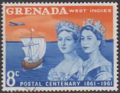 Grenada MiNr. 180 100J.Briefmarken, Segelschiff, Dakota-Flugzeug (8)