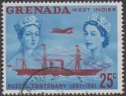 Grenada MiNr. 181 100J.Briefmarken, Postdampfer, BOAC Flugzeug (25)