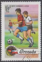 Grenada MiNr. 574 Fußball-WM 1974, Bundesrep. Deutschland-Chile (1/2)