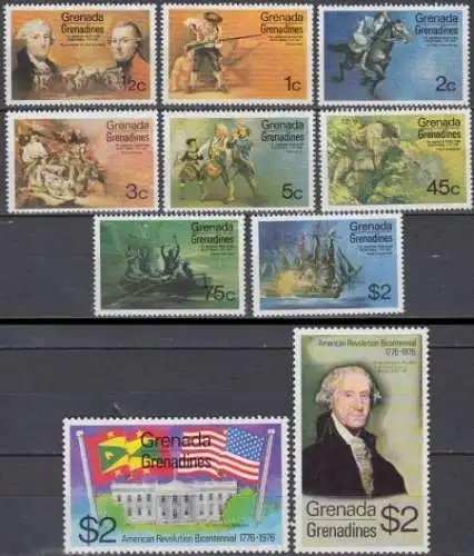 Grenada-Grenadinen Mi.Nr. 95-104 200J.USA-Unabhängigkeit (10 Werte)