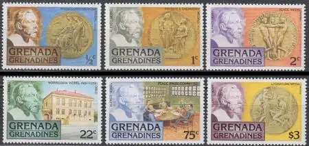 Grenada-Grenadinen Mi.Nr. 260-65 75Jahre Nobelpreisverleihung (6 Werte)