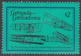 Grenada-Grenadinen Mi.Nr. 304 1.Motorflug Gebr.Wright, Doppeldecker (2)