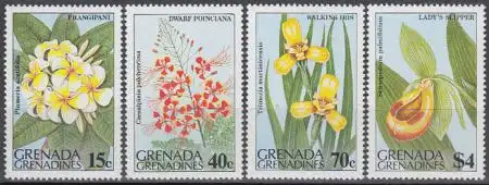 Grenada-Grenadinen Mi.Nr. 585-88 Blumen (4 Werte)