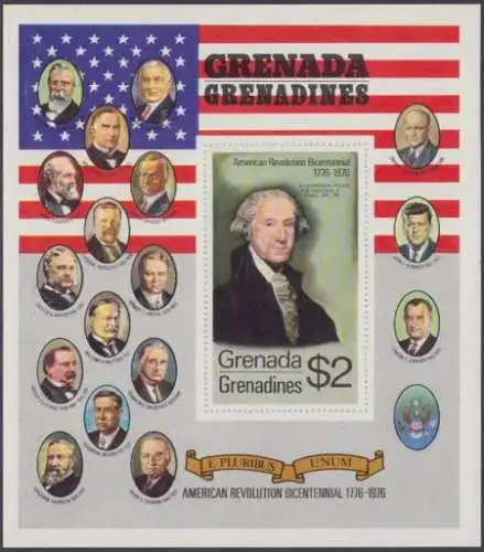 Grenada-Grenadinen Mi.Nr. Block 13 200J.USA-Unabhängigkeit George Washington