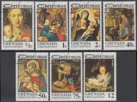 Grenada-Grenadinen Mi.Nr. 140-46 Weihnachten, Gemälde A.Dürer u.a. (7 Werte)