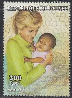 Guinea Mi.Nr. 1690 Tod von Prinzessin Diana, Diana mit Kind (300)