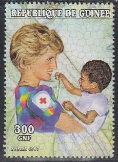 Guinea Mi.Nr. 1693 Tod von Prinzessin Diana, Diana als Rot-Kreuz-Schwester (300)