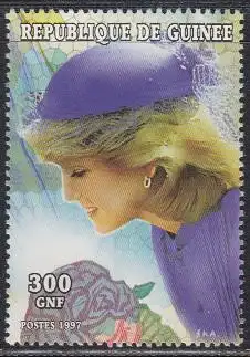 Guinea Mi.Nr. 1697 Tod von Prinzessin Diana, Diana mit blauem Hut (300)