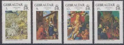 Gibraltar Mi.Nr. 383-386 Weihnachten 1978 (4 Werte)