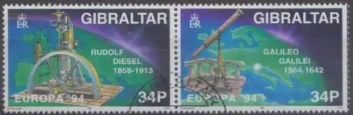 Gibraltar Mi.Nr. 685-686 Europa 1994 Erfindungen (Zdr.)