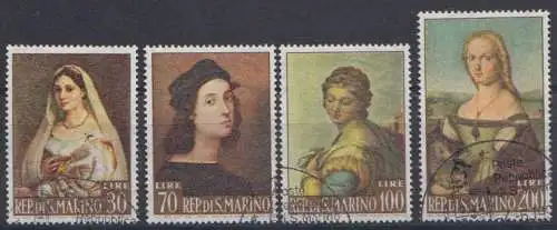 San Marino Mi.Nr. 760-63 Gemälde von Raffaello Santi (4 Werte)