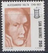 San Marino Mi.Nr. 1272 Alessandro Volta, italienischer Physiker(250L)