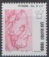 San Marino Mi.Nr. 1275  Pythagoras, griechischer Philosoph (1000L)