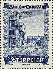 Österreich Mi.Nr. 862 Wiederaufbau Stellwerk Südbahnhof (45+20)