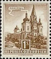 Österreich Mi.Nr. 1073 Freim. Basilika Mariazell (1S, kl.Format)