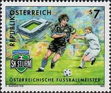 Österreich Mi.Nr. 2278 Fußballmeister 98 SK Sturm Graz, Spielszene (7)