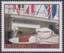 Österreich MiNr. 3391 Gastronomie, Hotel Sacher Wien, Torte, Kaffee (170)