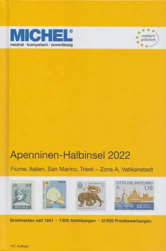 Michel Europa Katalog Band 5 - Appenninen-Halbinsel 2022, 107. Auflage Vatikan..