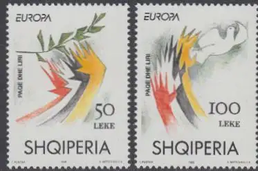 Albanien Mi.Nr. 2556-57 Europa 95, Frieden und Freiheit (2 Werte)