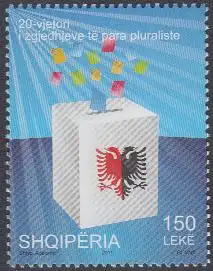 Albanien Mi.Nr. 3371 20.Jahrestag der 1.freien Wahlen, Wappenadler (150)