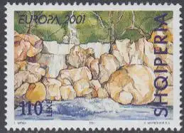 Albanien Mi.Nr. 2810 Europa 01, Lebensspender Wasser, Wasserfall (110)