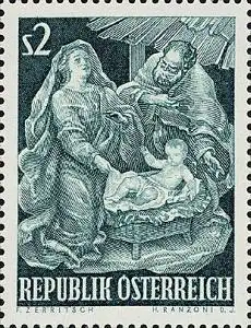 Österreich Mi.Nr. 1143 Weihnachten 1963, Hl. Familie (2)