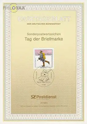 D,Bund Mi.Nr. 37/94 Tag der Briefmarke Postzusteller Spreewald (Marke MiNr.1764)
