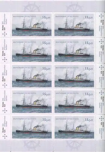 D,Bund Mi.Nr. Klbg.2811 Historische Schnelldampfer; "Aller"