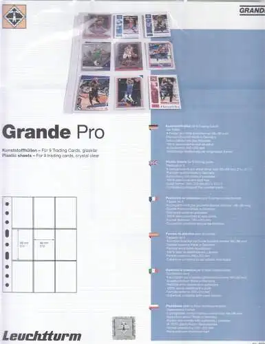 Leuchtturm GRANDE PRO, z.B. für Trading Cards, Spielkarten... 5er-Pack [323456]