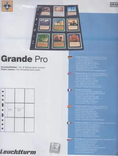 Leuchtturm GRANDE PRO, z.B. für Trading Cards, Spielkarten... 5er-Pack [371773]