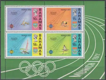 Bahamas Mi.Nr. Block 5 Olympische Sommerspiele München 1972 