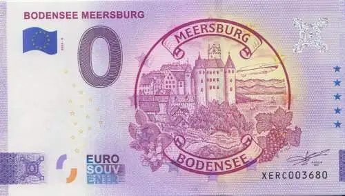 0 - Euro - Souvenir-"Banknote" Bodensee Meersburg