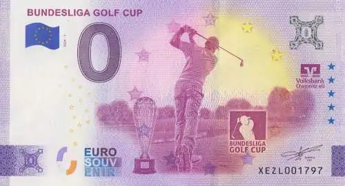 0 - Euro - Souvenir-"Banknote" Bundesliga Golf Cup