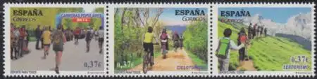 Spanien Mi.Nr. Zdr.4831-33 Sport für alle, Ausdauerlauf, Radwandern, Wandern