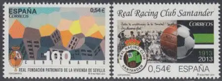 Spanien Mi.Nr. 4852-53 Patronato de la Vivienda ..Fußball Club de Santander (2W)