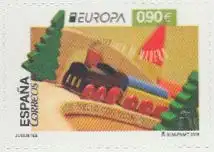 Spanien Mi.Nr. 4973 Europa 15, Hist.Spielzeug, Holzeisenbahn, skl. (0,90)