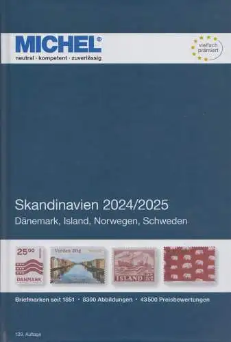 Michel Europa Katalog Band 10 - Skandinavien 2024/2025, 109. Auflage