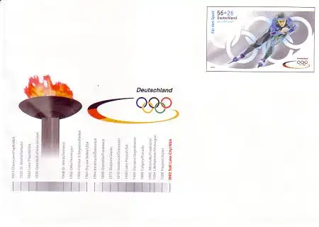 D,Bund Mi.Nr. USo 34 Sonderumschlag Olympische Winterspiele 2002 (WSt.MiNr.2238)