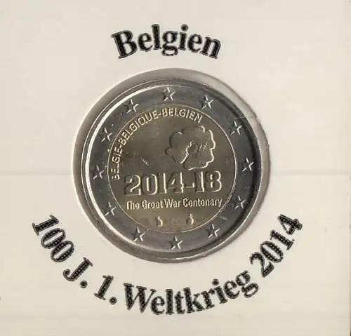 Belgien 2014 100 Jahre 1. Weltkrieg