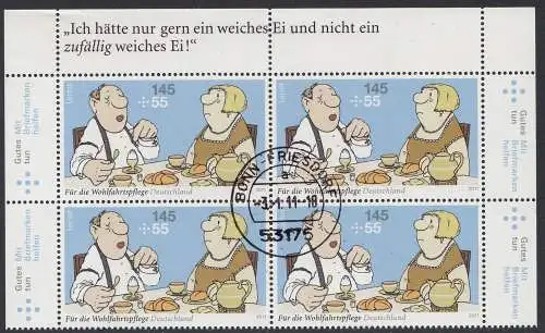 D,Bund Mi.Nr. 2839 Wohlfahrt, Das Frühstücksei, von Loriot (145+55)