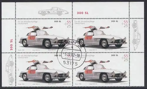 D,Bund Mi.Nr. 2291 Wohlfahrt, Oldtimer, Mercedes 300 SL (55+25)