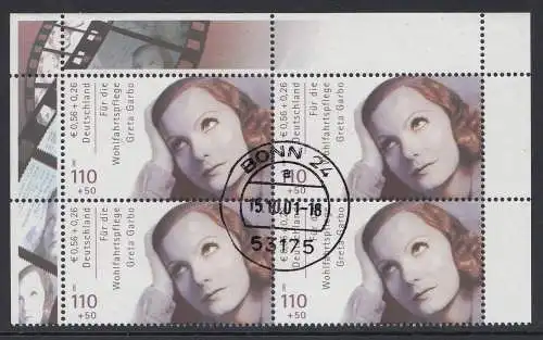 D,Bund Mi.Nr. 2221A Greta Garbo, K14 (110+50Pf/0,56+0,26€)