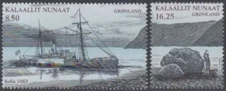 Grönland Mi.Nr. 519-20 Expeditionen, Adolf Erik Frh.von Nordenskiöld (2 Werte)