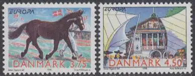 Dänemark Mi.Nr. 1188-89 Europa 98, Nationale Feste und Feiertage (2 Werte)