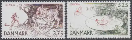 Dänemark Mi.Nr. 1162-63 Europa 97, Sagen und Legenden (2 Werte)