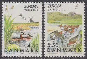 Dänemark Mi.Nr. 1211-12 Europa 99, Natur-+ Nationalparks (2 Werte)